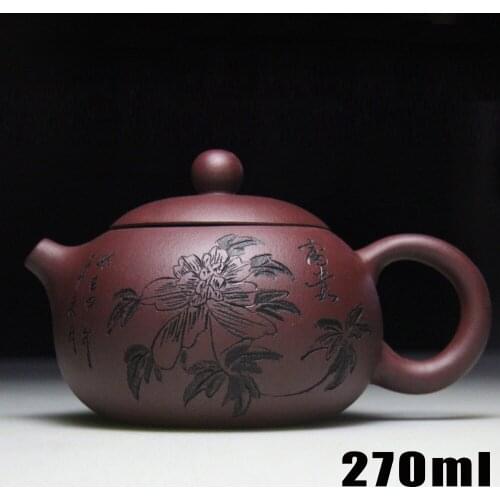 New Arrival Teapot Yixing Teapots Purple Clay 270ml Bouns 3 cups Ceramic Chinese Handmade Set Zisha Porcelain Kettle High-grade