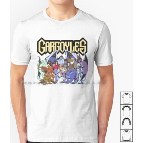 Gargoyles The Origin T Shirt 100% Cotton Tv Show Cartoon Serial Goliath Elisa Maza Demona Manhattan Clans Anime 90s Gargoyles