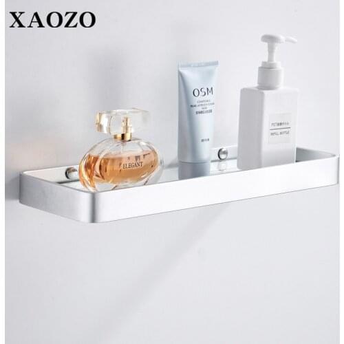 Bathroom shelves space Aluminum shower room glass polished Rack Wall Mounted Shelf Cosmetics sundries rack toilet Punch-free