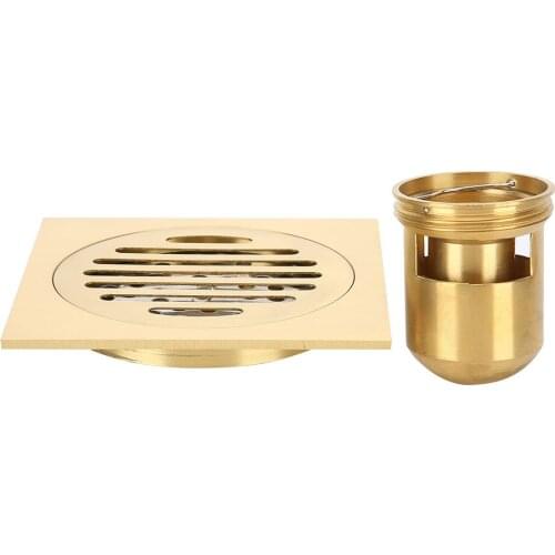 Brass Anti Odor Shower Drain Shower Floor Drain Bathroom Water Drainer Kitchen for Home Bathroom Shower