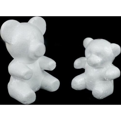 Craft White Polystyrene Styrofoam Foam Bear Modelling Valentine Gifts DIY