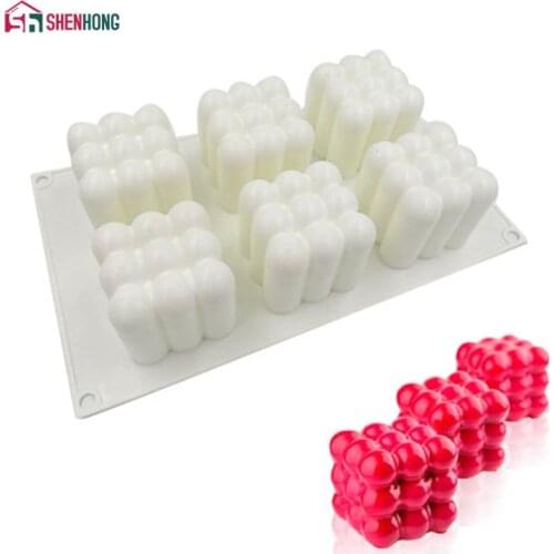 SHENHONG 6 Holes Cake Mold For Baking Home Party Wedding Silicone Mould Mousse DIY Baking Christmas Valentines Day