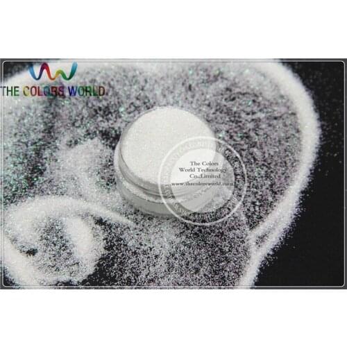 TCI03 Pearlescent Iridescent White with Pink light Colors 0.2MM Size 008 fine glitter dust for nail Art or other DIY decoration