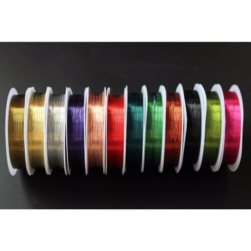 Tigofly 12 Colors 0.3mm Copper Wire Thread Midge Larvae Nymph Fly Fishing Lure Bait Ribbing Body Making Fly Tying Rib Materials