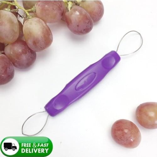 Cherry Cutter Portable Vegetable Fruit Tools Kitchen Gadgets Multifunctional 1Pcs Grape Skin Peeler Remover Grape Slicer