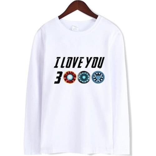 I Love You 3000 Times T-shirts Fashion Hip Hop Men Women T Shirts Casual Tee Shirt Tops Long Sleeve Harajuku T-shirt Sweatshirts