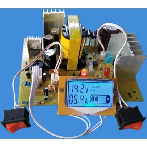 Motorcycle battery charger LCD DIY motherboard battery charger anti-reverse pulse repair