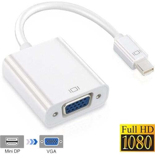 1080P Thunderbolt Mini Display Port DP To VGA Cable Adapter For Apple MacBook Air/Pro