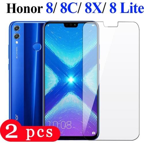 2Pcs for huawei honor 8a 8s 8c 8 pro lite 8x max tempered glass smartphone phone screen protector honor 9x pro protective film