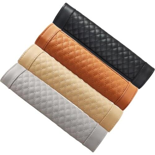 2x PU Leather Car Safety Seat Belt Cover Shoulder Protector Pad Auto AccessoriesSelecting Leather for Comfort and Breath