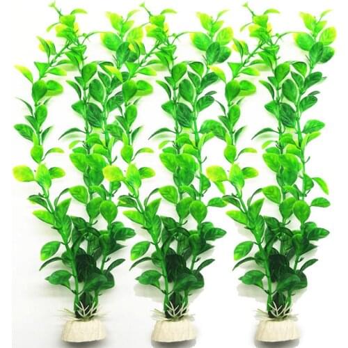 3Pcs Artificial Green Water Plant Aquarium Fish Tank Decoration