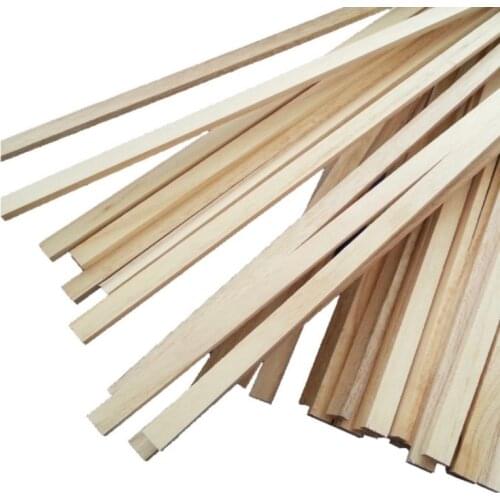 40pcs 6*20*100mm Model Construction Materials Light Wood Strips Paulownia Wood Chips DIY Thin Wood Boards
