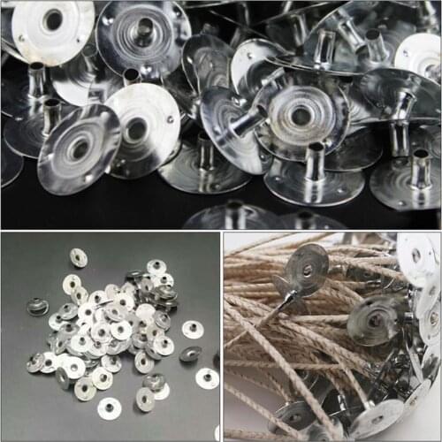 400Pcs Practical Candle Wick Tabs Metal Candle Wick Sustainer Tabs For DIY Manual Wick Base Cotton Core Clip
