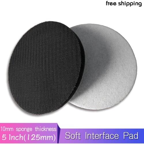 5 Inch 125mm Sponge Soft Interface Pad Hook and Loop Buffering Pad Power Tools Accessories for Polishing & Grinding