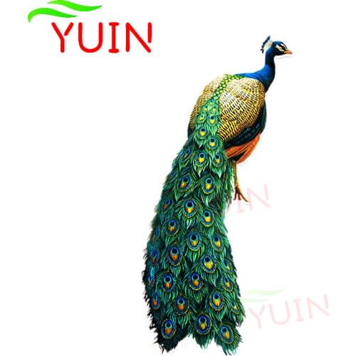 Car Sticker Lovely Beautiful Birds Peacock Decals Accessories Fashion PVC Bumper Window Decoration Waterproof Decal 17*8cm