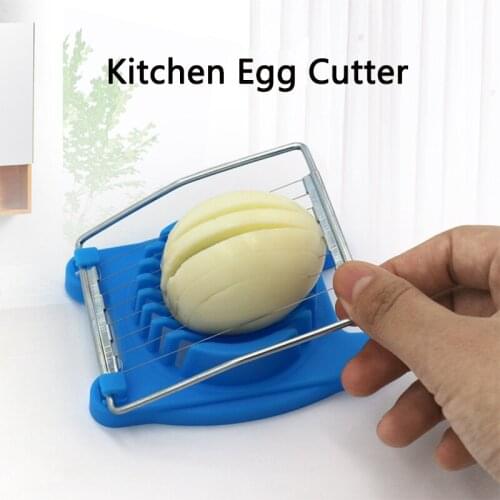 Household Kitchen Egg Cutter Stainless Steel Boiled Egg Slicer Multifunctional Egg Splitter Kitchen Creative Accessories Gadget