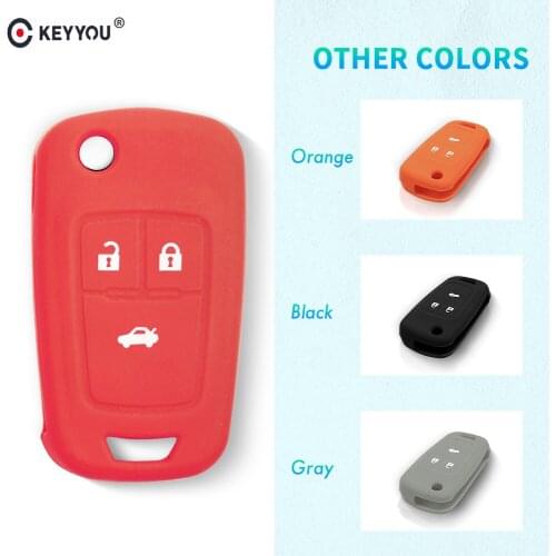 KEYYOU 30pcs Silicone Car Key Cover Case Flip For Chevrolet Cruze 2009-2014 Fit Buick Opel Astra Corsa Antara Meriva Insignia