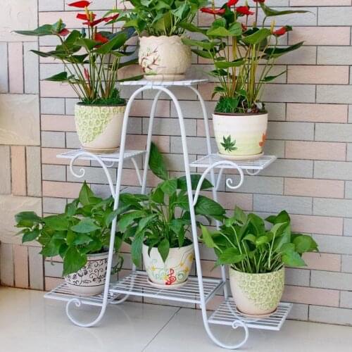 Flower shelf multi-storey indoor special home balcony decoration frame wrought iron living room space flower pot floor-standing