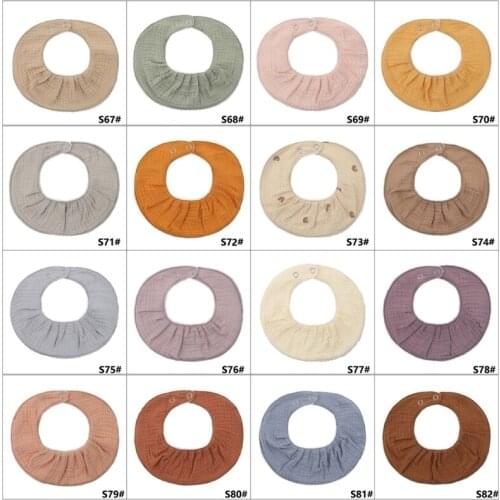 Baby Feeding Drool Bib Collar Decoration Saliva Towel Soft Cotton Scarf Burp Cloth for Newborn Toddler