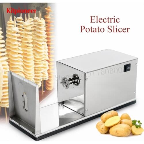 Commercial Spiral Potatos Cutter Electric Twister Tornado Spiral Potato Slicer Stainless Steel French Fries Cutter 110V 220V