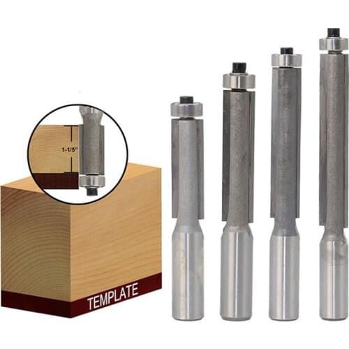 1pcs 12.7mm Shank Flush Trim Router Bit Set Milling Cutters with Bearing for Wood Template Pattern Bit Wood Cutter Milling Tools