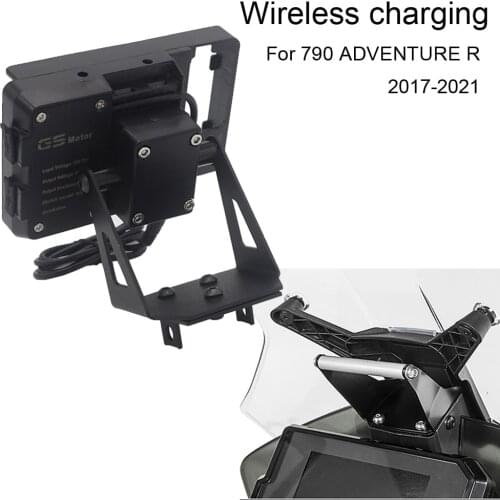 GPS Smart Phone Navigation Mount Mounting Adapter Holder Bracket For 790 Adventure ADV S R Motorcycle USB Wireless charging