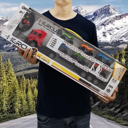 Remote control rc simulation mop head remote control car container trucks trailer tractor trucks container boy toys