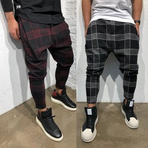ZOGAA Casual Plaid Ankle-Length Pants Men Trousers Hip Hop Jogger Pants Men Sweatpants Japanese Street Wear Men Pants 2019 New