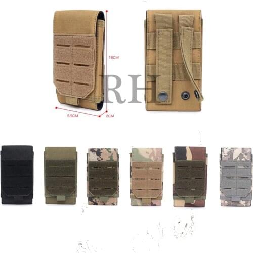 2020 New Tactical Laser Molle Phone Pouch 5 Inch Cellphone Pouches Waist Belt Military Mobile Phone Bag Universal Accessory Bags