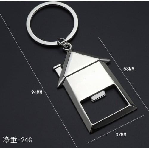 Metal Alloy Beer Bottle Opener Key Chain Pendant House Keyring Keychain Party Tool Home Kitchen Cooking Partito Housewarming Gif