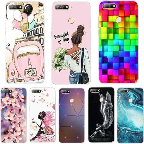 For Huawei Honor 7C AUM-L41 Case Shockproof Soft silicone TPU Back Cover For Honor 7A Pro 5.7 7C Pro Phone Cases Cute Cartoon