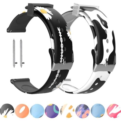 Silicone printing Band For Huawei Watch GT 2 Pro 42mm 46mm Strap For Honor GS Pro / ES Magic 20mm 22mm Sports Bracelet Watchband