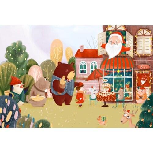 Animal christmas The wooden puzzle 1000 pieces ersion jigsaw puzzle white card adult childrens educational toys