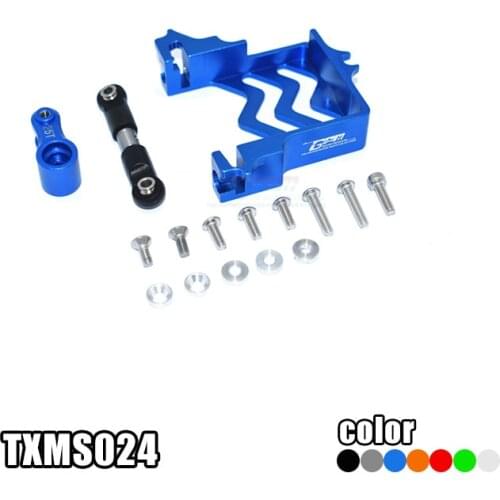 Aluminum alloy servo base + stainless steel steering rod + 25T servo arm for TRAXXAS 1/10 MAXX MONSTER TRUCK-89076-4