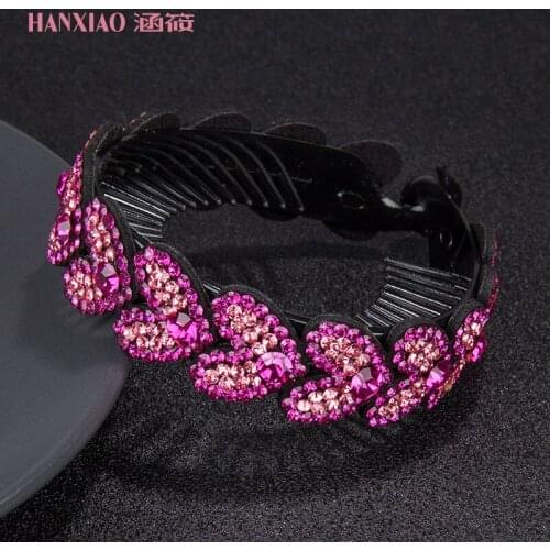 Ball hair decoration net safflower bud head Korean hairpin female dish hair artifact Rhinestone hairpin top clip