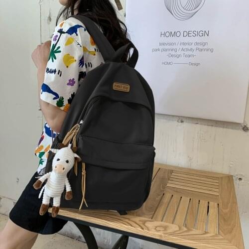 Schoolbag female college student simple backpack female 2021 new trendy fashion best-selling original small high school student
