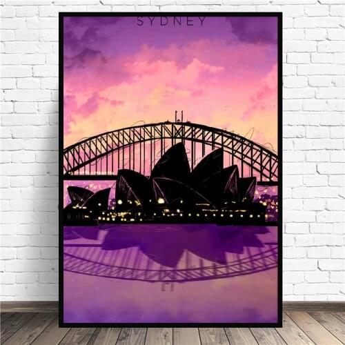 Sydney Travel Art Canvas Painting Wall Art Pictures Prints Home Decor Wall Poster Decoration For Living Room