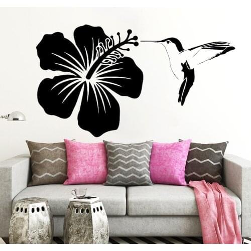Hummingbird Wall Decal waterproof Bird Stickers Animal Decals Wall Vinyl Design Bedroom Interior Removable Window Decal HY1287