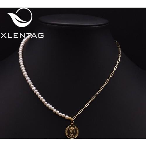Xlentag Natural Freshwater Pearl Pendant Necklace Wedding Birthday Gifts For Women Vivienne Westwood Necklace Jewelry GN0249