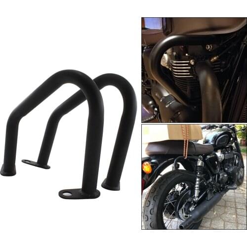 2pcs Black Motorcycle Engine Guard Crash Bar Vehicle Accessories For Triumph Bonneville Bobber -2019