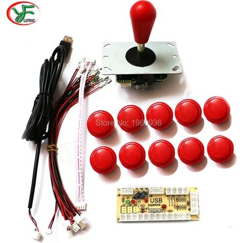 1 Player Zero Delay DIY USB to PC arcade kits for Jamma Fighting Games Joystick sanwa style