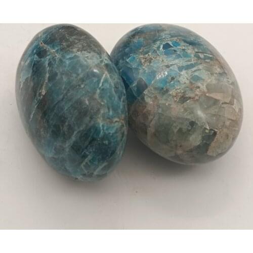 Natural Blue Apatite Palm Massage Stone Healing Reiki Crystal Madagascar Natural Quartz Crystals