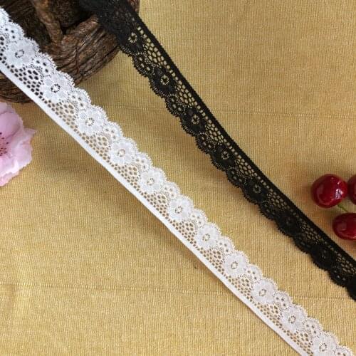 2.5cm S1069 Soft Elastic Stretchy Lace Trim DIY Crafts Apparel Sewing Fabric Wedding Dress Underwear Lingerie Lace Material