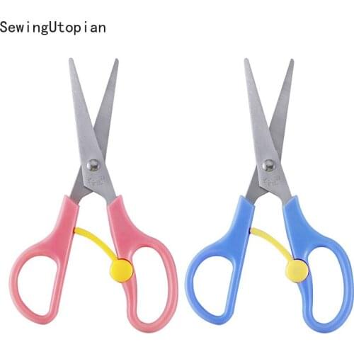 2PCS Plastic Mini Scissors Sewing Tailor Scissor Cross Stitch for Kids School Cutting Safety Scissors Handicraft DIY Tool