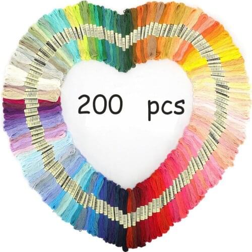 200/100/50 Anchor Similar DMC Cross Stitch Cotton Embroidery Thread Floss Sewing Skeins Craft Hogard
