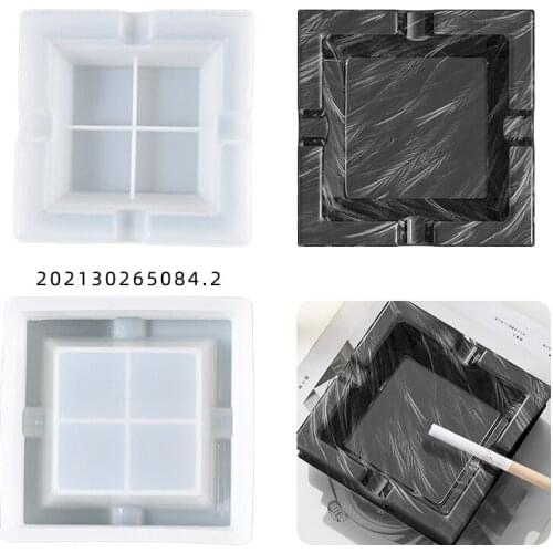 2021 NEW Silicone Mold Simple Shape Ashtray Resin Mold For DIY Resin UV Crystal Epoxy Crafts Crystal Ashtray Home Decoration
