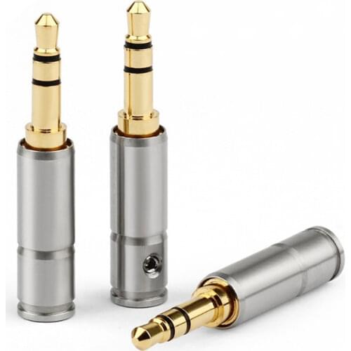 6/20/50pcs 3.5mm Earphone Plug Audio Jack 3 Poles Stereo Adapter Headphone Stainless Steel Shell Solder Wire Connector Silver