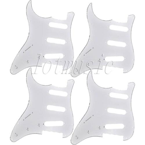 4* Standard Pickguard 3ply Left Handed Guitar Parts For Fender Strat ST Replacement