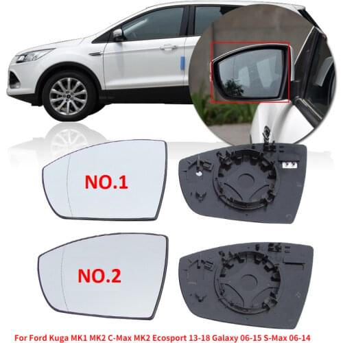 CAPQX Rearview glass with heat For Ford Kuga MK1 MK2 C-Max MK2 Ecosport 13-18 Galaxy 06-15 S-Max 06-14 Side Rear View Mirror Len