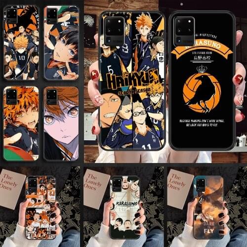 Anime Haikyuu Phone case For Samsung Galaxy Note 4 8 9 10 20 S8 S9 S10 S10E S20 Plus UITRA Ultra black art Etui luxury shell